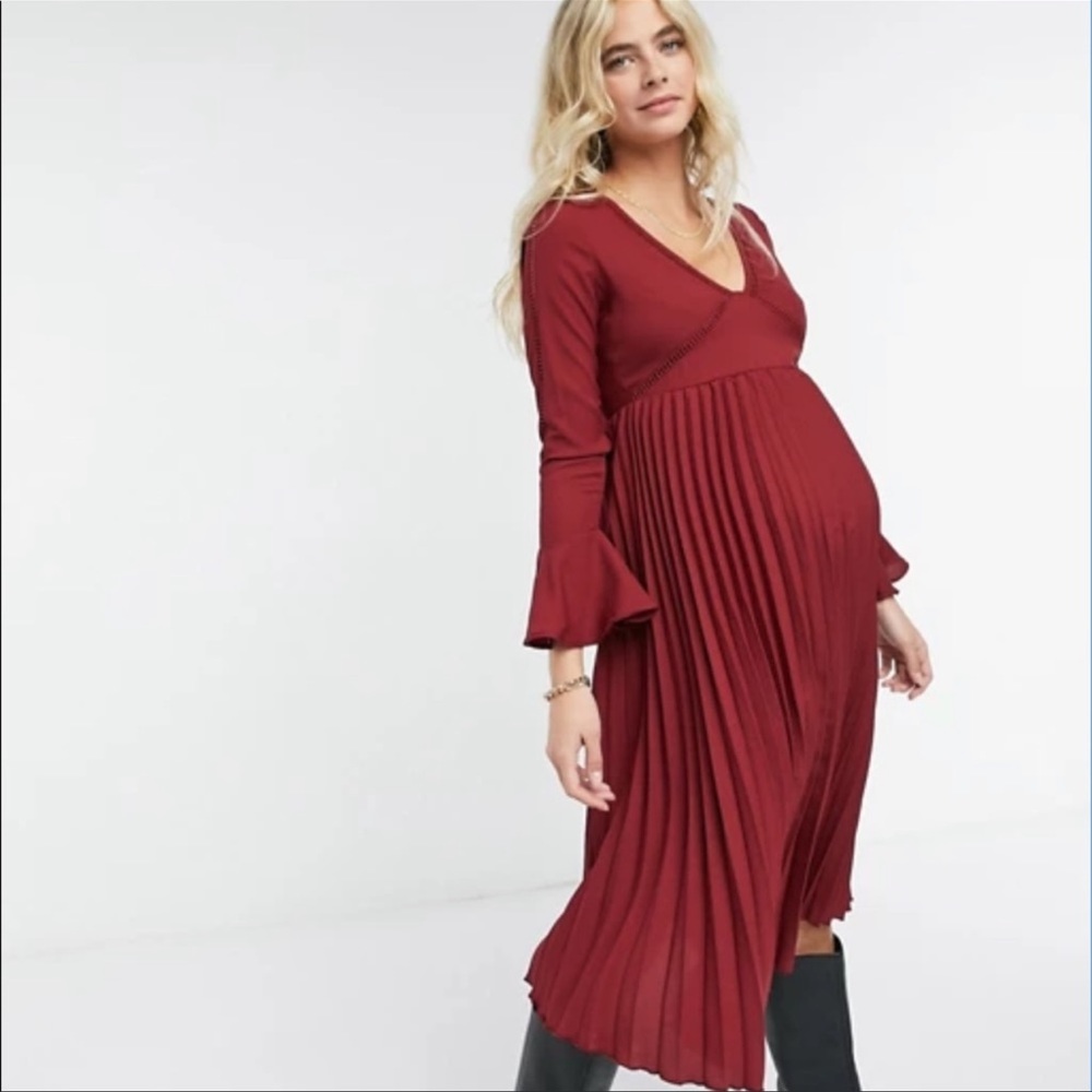ASOS Ox Blood Maternity Dress